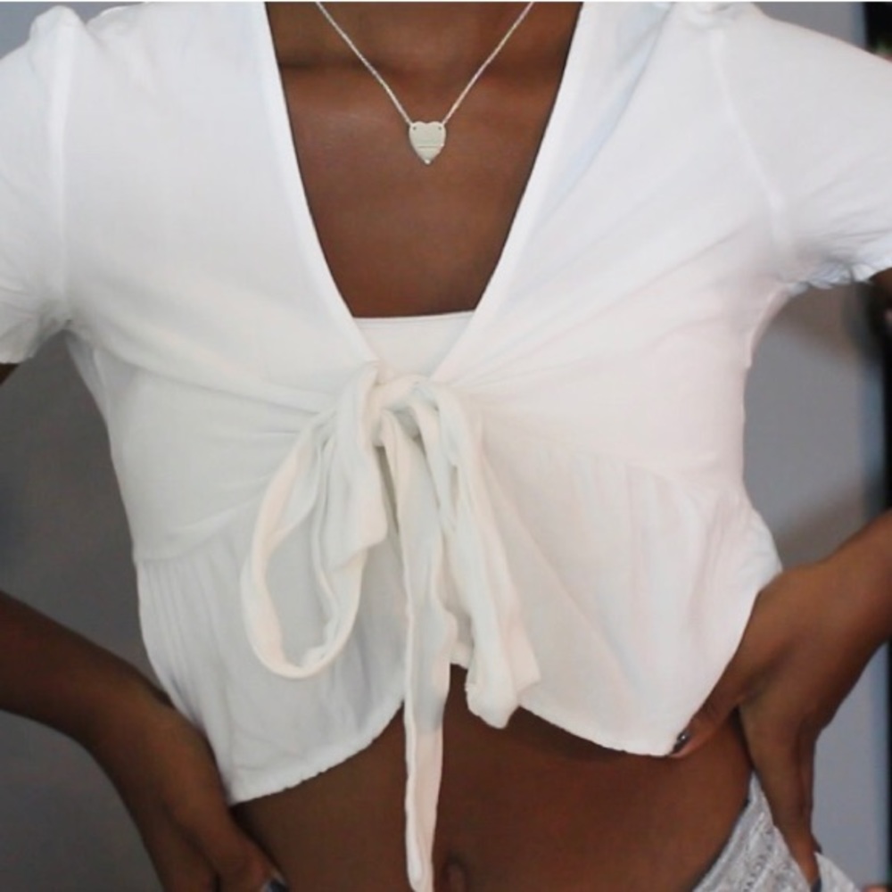 White Cropped Blouse